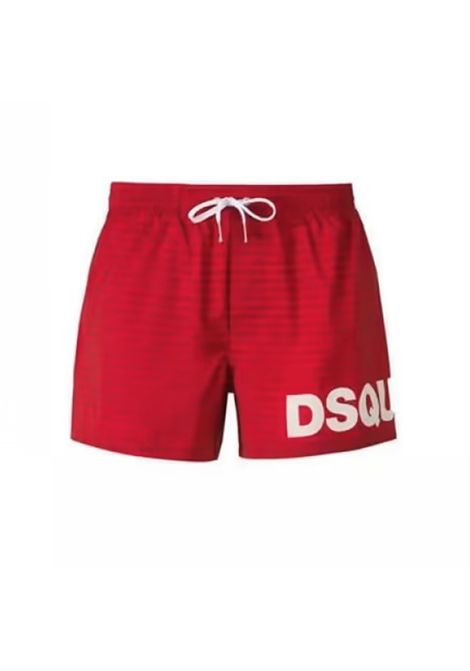 Costume Dsquared2  Swimwear uomo D7B5C5950613 rosso logo all over DSQUARED2 SWIMWEAR | Costumi | D7B5C5950613